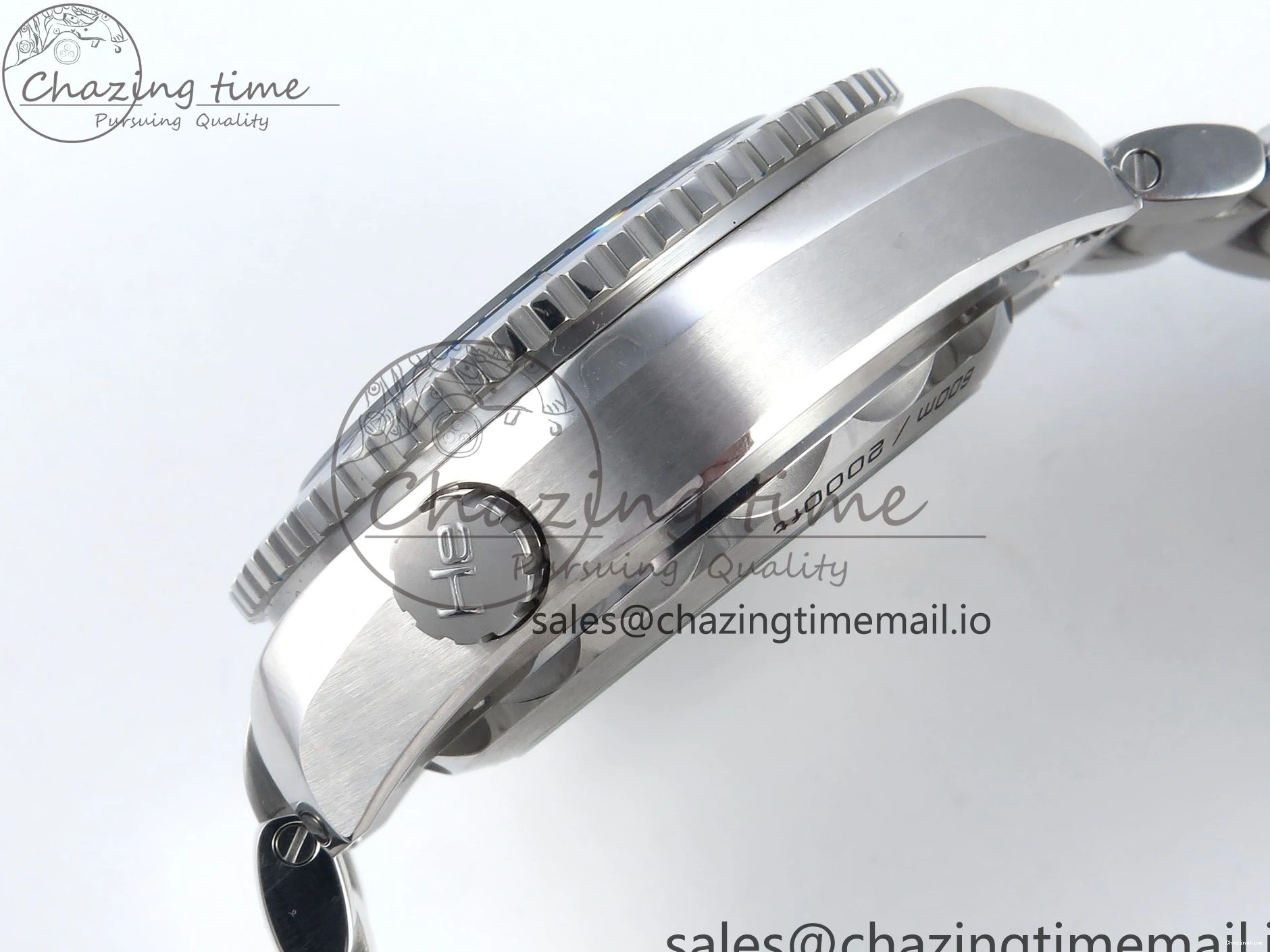 1231 FreshLook Planet Ocean Master Chronometer 600M 45.5mm SS SCF 1:1 Best Edition Black Bezel Black Dial on SS Bracelet A9900 Super Clone 7675